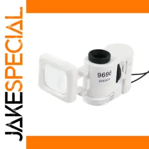 Portable LED Magnifying Glass with Dual 20X/60X
