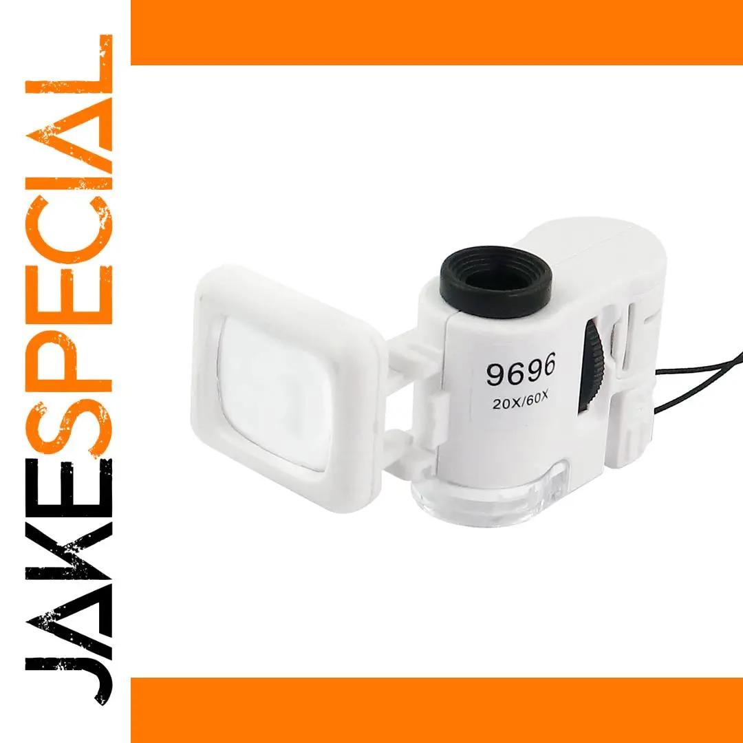 Portable LED Magnifying Glass with Dual 20X/60X 1 Portable LED Magnifying Glass with Dual 20X/60X