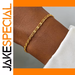 Gold Stainless Steel Men's Chain Bracelet