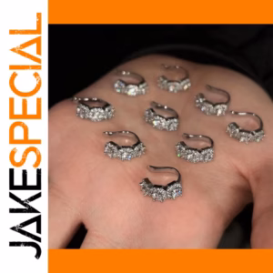 White Copper Alloy Clip Earrings for Women