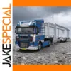 Blue Alloy Double Deck Flatbed Truck Model