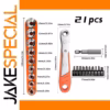 1/4 Inch Mini Ratchet Wrench Set with S2 Bits