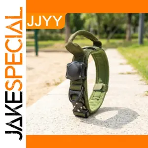 Military Nylon Dog Collar with AirTag Mount