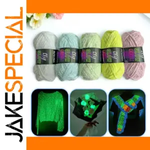 Glow-in-the-Dark Chenille Velvet Yarn for Crafts