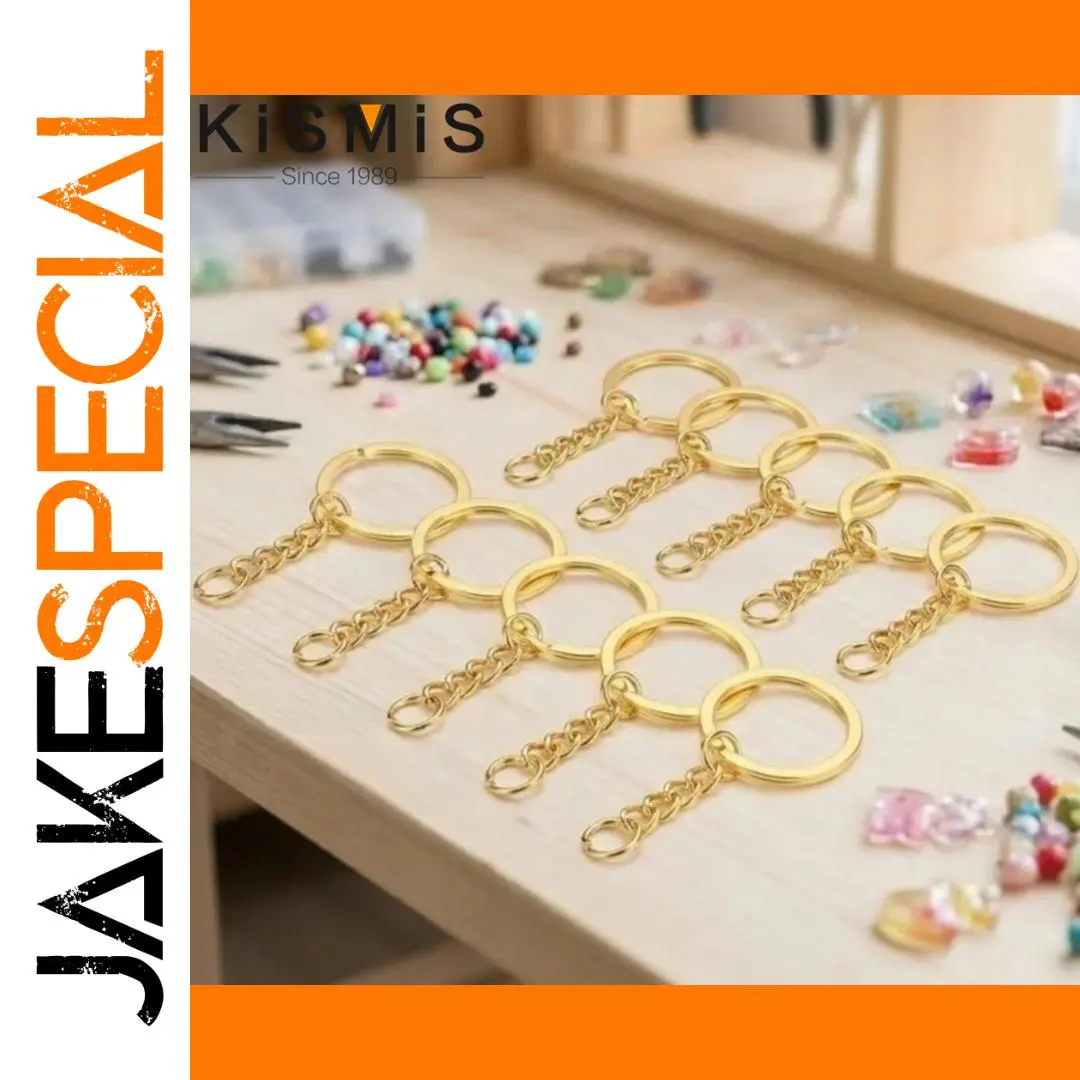 Elegant 30mm Metal Key Rings with Chains 1 Elegant 30mm Metal Key Rings with Chains