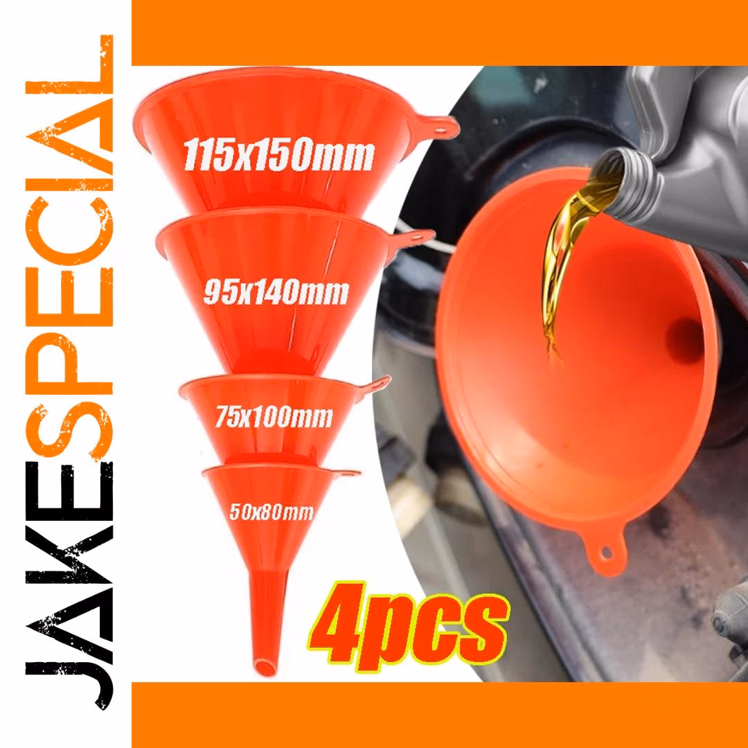 Red Oil Funnel Set for Auto Refueling 1 Red Oil Funnel Set for Auto Refueling