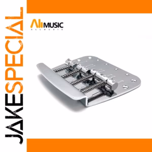 Chrome T-Shape Bass Bridge for 4-String Guitars