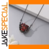 Dark Red Heart Ghost Claw Necklace