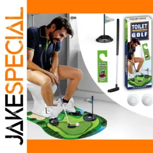 Toilet Golf Balls Game Set with Mini Putting Green