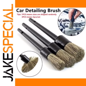 Car Detail Brush Set with Boar Hair Bristles