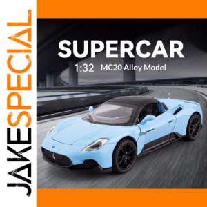 Blue Maserati MC20 Diecast Model with Sound Effects