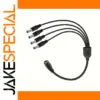 DC Power Splitter Cable for Security Systems