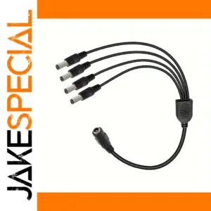 DC Power Splitter Cable for Security Systems