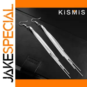 Silver Drop Earrings with Layered Tassels