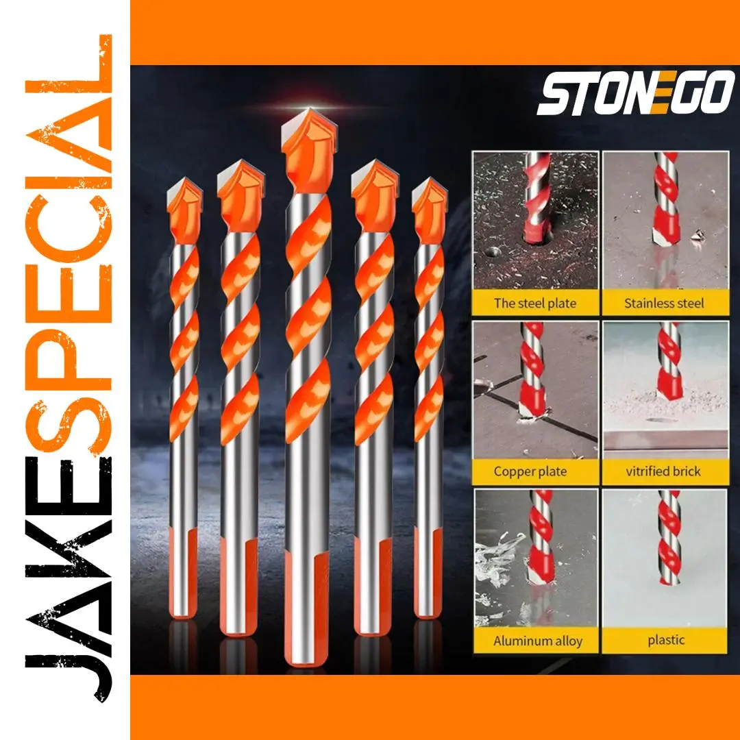 STONEGO 5PCS Multifunctional Drill Bit Set for Masonry 1 STONEGO 5PCS Multifunctional Drill Bit Set for Masonry