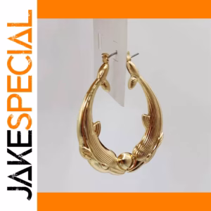 Dolphin Hoop Earrings with Textured Detail
