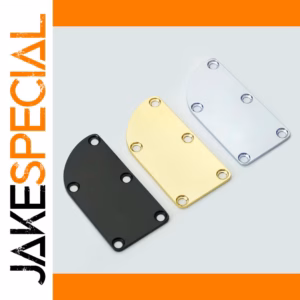 Metal Guitar Neck Back Plate GN010 in Black, Chrome, Gold