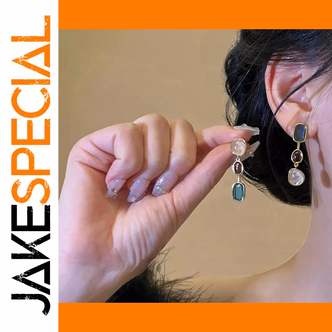 Asymmetric Colorful Resin Earrings 1 Asymmetric Colorful Resin Earrings