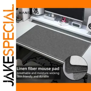 Linen Desk Mat for Office and Gaming