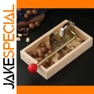 Heavy-Duty Manual Nutcracker with Brass & Wood