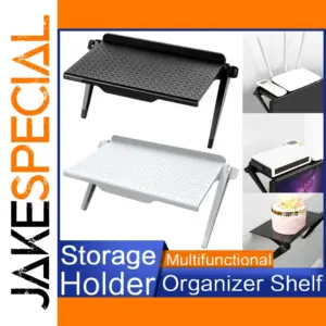 Multifunctional ABS Storage Shelf in Black or White