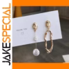 Asymmetric Artistic Drop Earrings in Copper Alloy