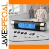 Car LCD Thermometer and Digital Clock with Blue Backlight