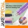 5-Petal Nail Art Dotting Tool with Fine Tip