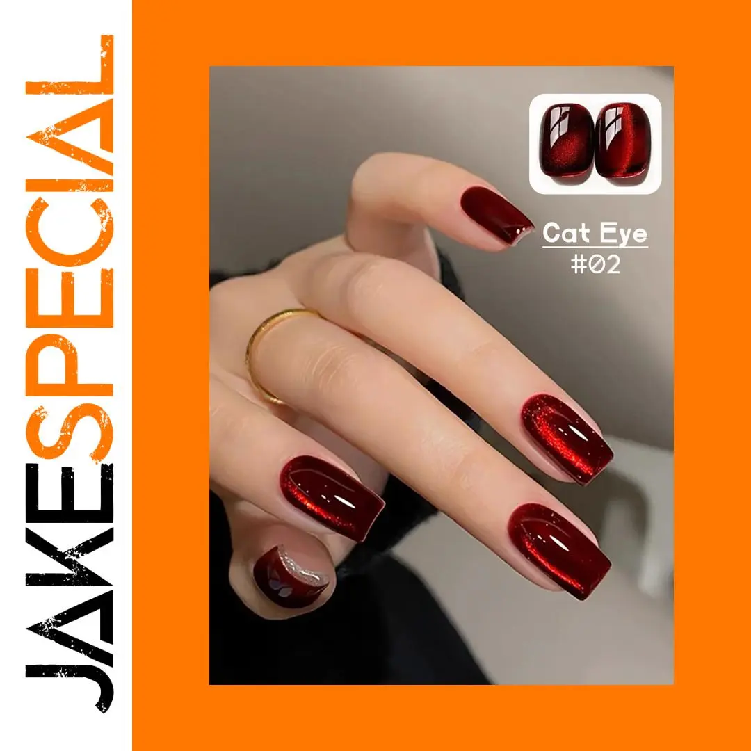 Cherry Wine Red Gel Nail Polish Set 1 Cherry Wine Red Gel Nail Polish Set