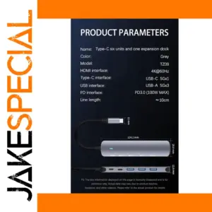 6-in-1 Laptop Expansion Dock with 4K Output