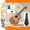 21-Inch Sapele Ukulele with Carved Bird Design