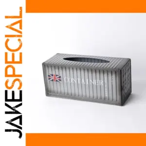 Vintage Metallic Container with Tissue Slot