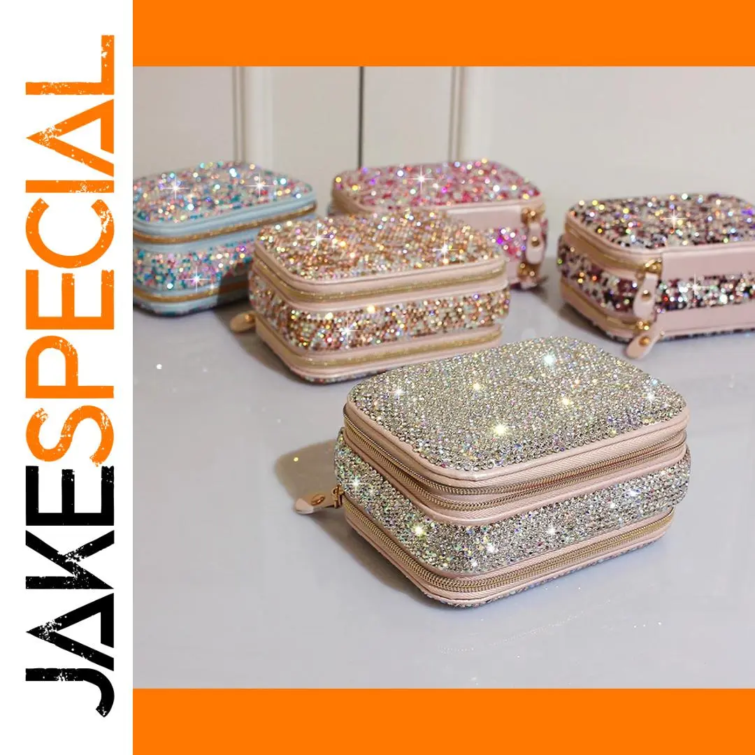Elegant Rhinestone Jewelry Storage Box 1 Elegant Rhinestone Jewelry Storage Box
