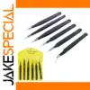 Six-Piece Anti-Static Stainless Steel Tweezers Set