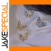 Elegant Butterfly Stud Earrings in Silver, Gold, Purple