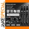 Metallic Chrome Pen Set with 0.8/1.0/2.0mm Tips