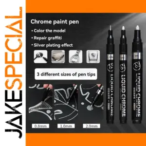 Metallic Chrome Pen Set with 0.8/1.0/2.0mm Tips