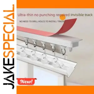 Ultra-Thin Self-Adhesive Curtain Track Set
