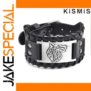 Men's Stainless Steel Wolf Head Bracelet