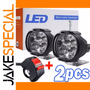 Motorcycle LED Spotlight Set for Bikes and E-vehicles