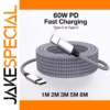 USB-C 60W Fast Charging & Data Cable 8m