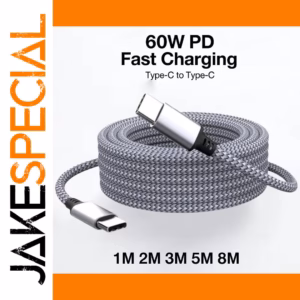 USB-C 60W Fast Charging & Data Cable 8m