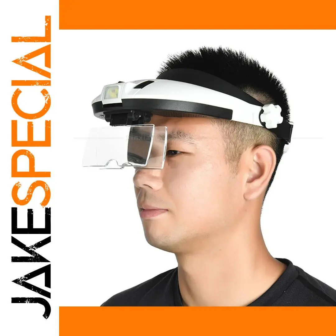 Rechargeable Head-Mounted Magnifying Glass for Precise Work 1 Rechargeable Head-Mounted Magnifying Glass for Precise Work