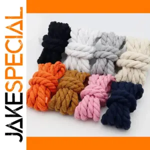 Thick Round Canvas Shoelaces, 10mm Diameter