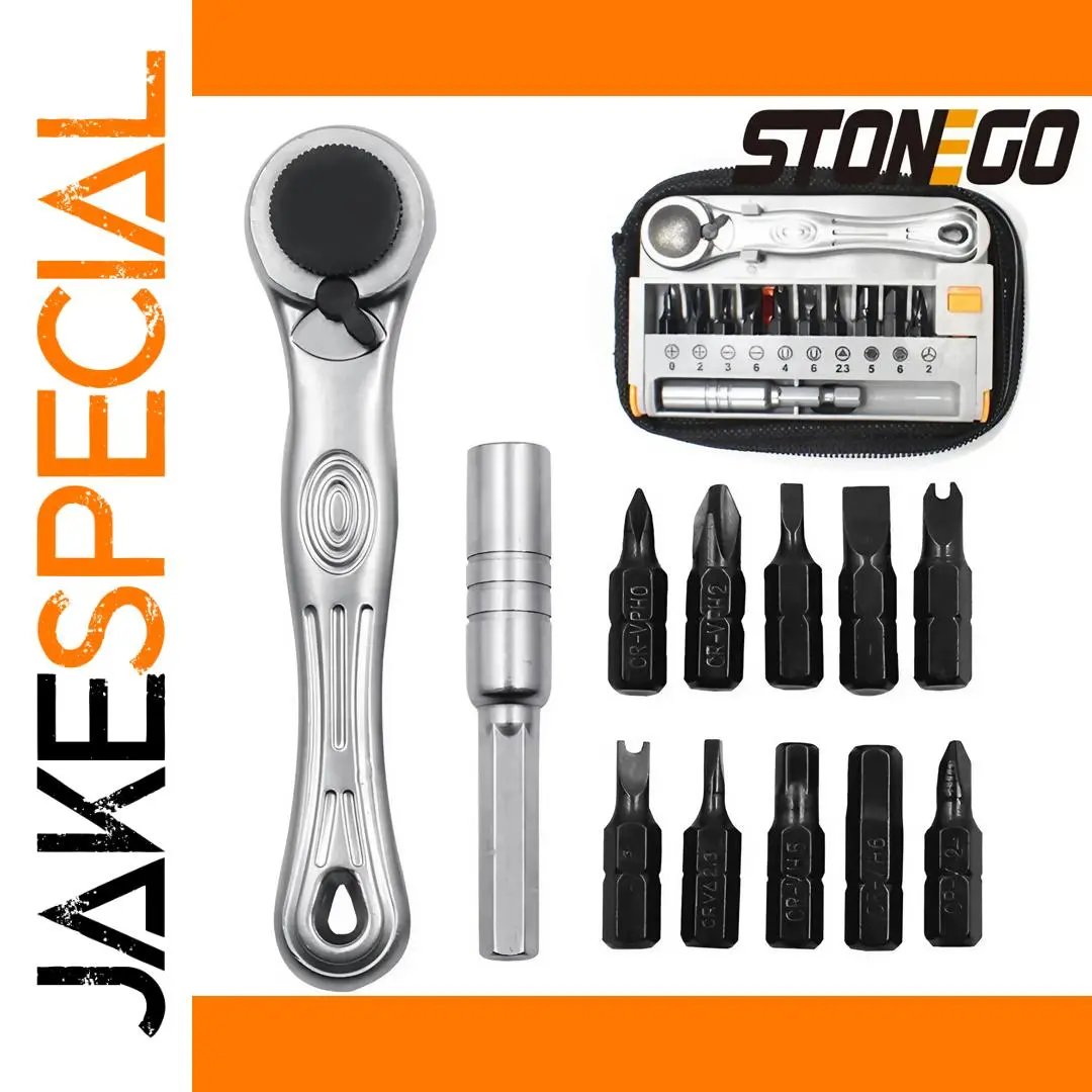 STONEGO Mini Ratchet Wrench Set for Repairs 1 STONEGO Mini Ratchet Wrench Set for Repairs