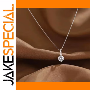 Silver Water-Drop Crystal Pendant Necklace