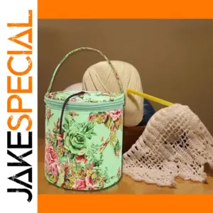 Vibrant Floral Knitting Tool Storage Bag