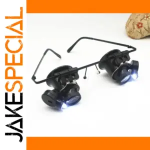 20X Double Glass Magnifier with LED Light for Watch Repair