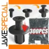 Automotive Black Plastic Fastener Set (50/300 pcs)