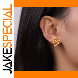 Stainless Steel Heart Earrings for Women